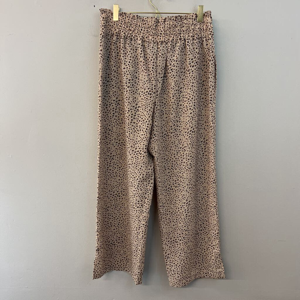 Sanctuary Brown Leopard Print Wide Leg Pull On Pants Small