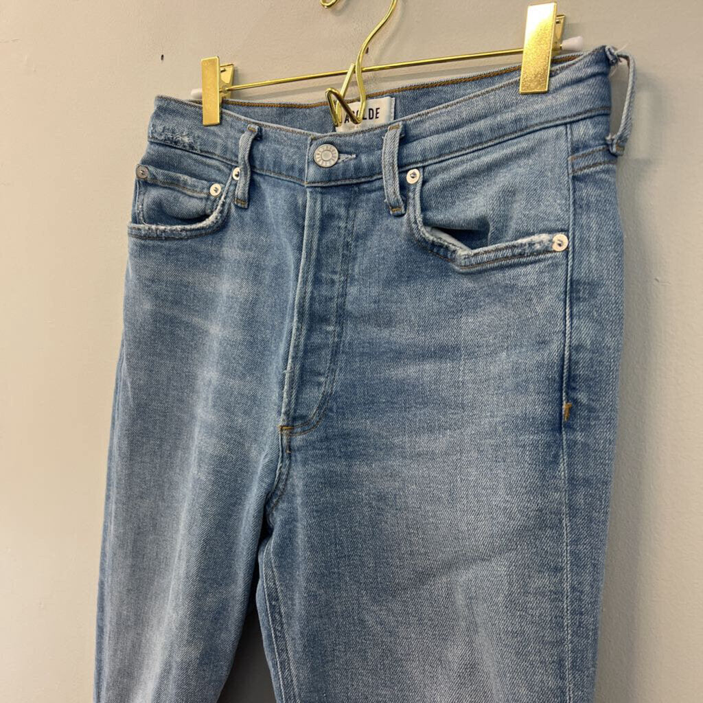 Agolde Light Wash High Waisted Skinny Leg Jeans 26