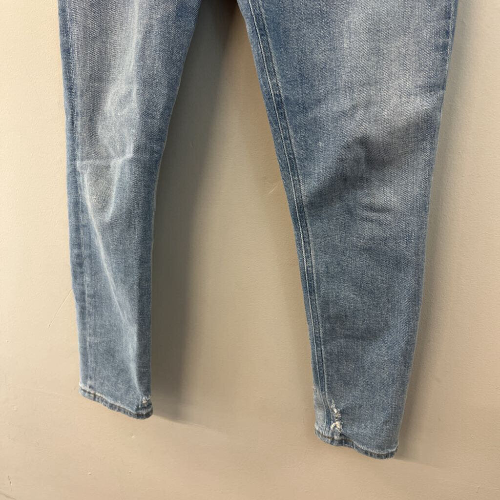 Agolde Light Wash High Waisted Skinny Leg Jeans 26