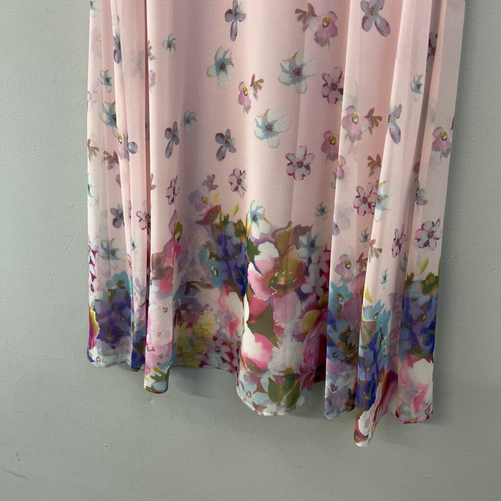 Calvin Klein Pink/ Multi Flower Print Tank Shift Dress 4