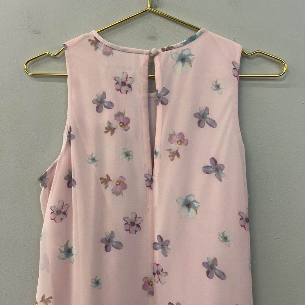 Calvin Klein Pink/ Multi Flower Print Tank Shift Dress 4