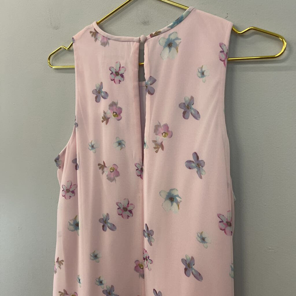 Calvin Klein Pink/ Multi Flower Print Tank Shift Dress 4