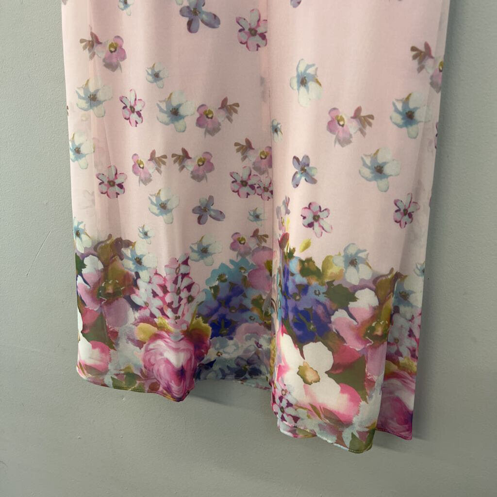 Calvin Klein Pink/ Multi Flower Print Tank Shift Dress 4