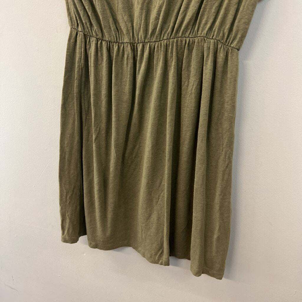 H&M Green Short Ruffle Sleeve Dress Small