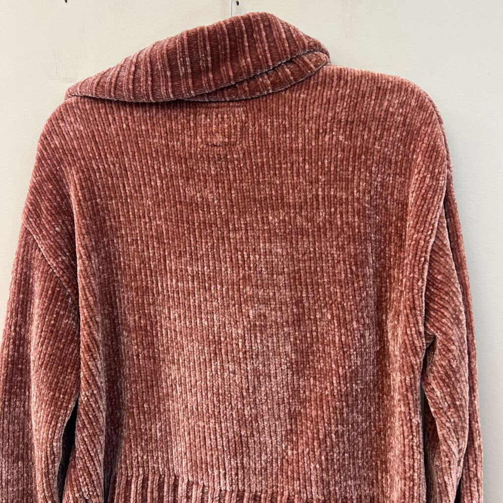 Thread and Supply Mauve Pink Soft Half Zip Pullover Large