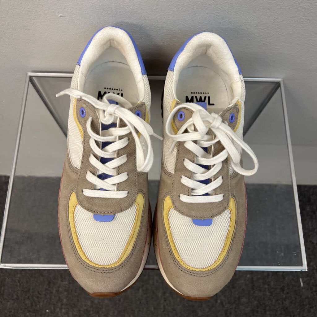 Madewell White/ Multi Kickoff Trainer Sneakers 9