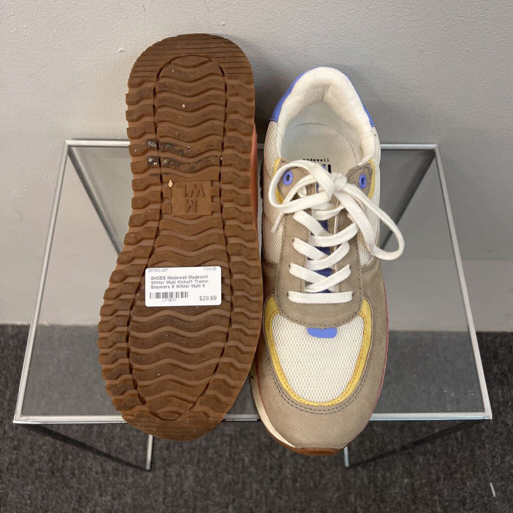 Madewell White/ Multi Kickoff Trainer Sneakers 9