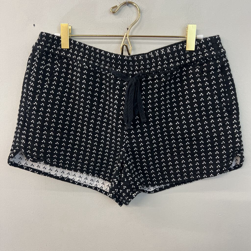 Loft Black/ White Print Shorts Small