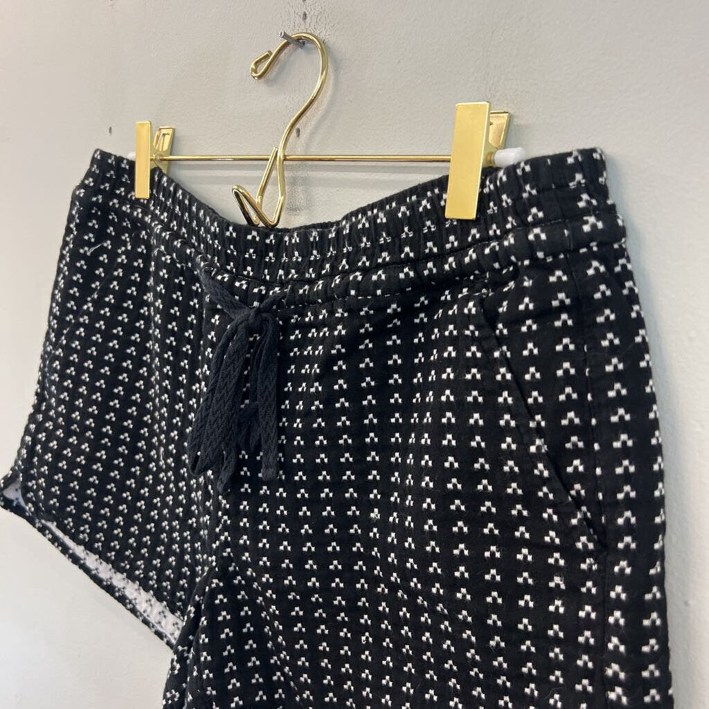 Loft Black/ White Print Shorts Small