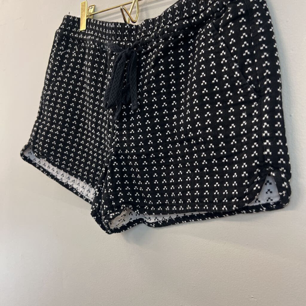 Loft Black/ White Print Shorts Small
