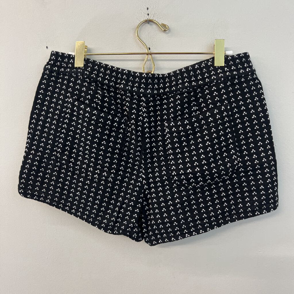 Loft Black/ White Print Shorts Small