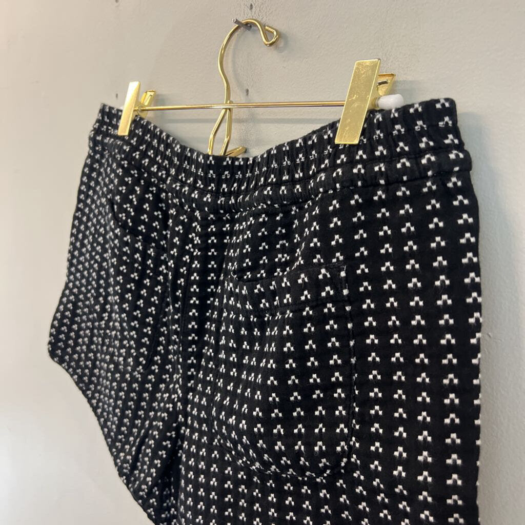 Loft Black/ White Print Shorts Small
