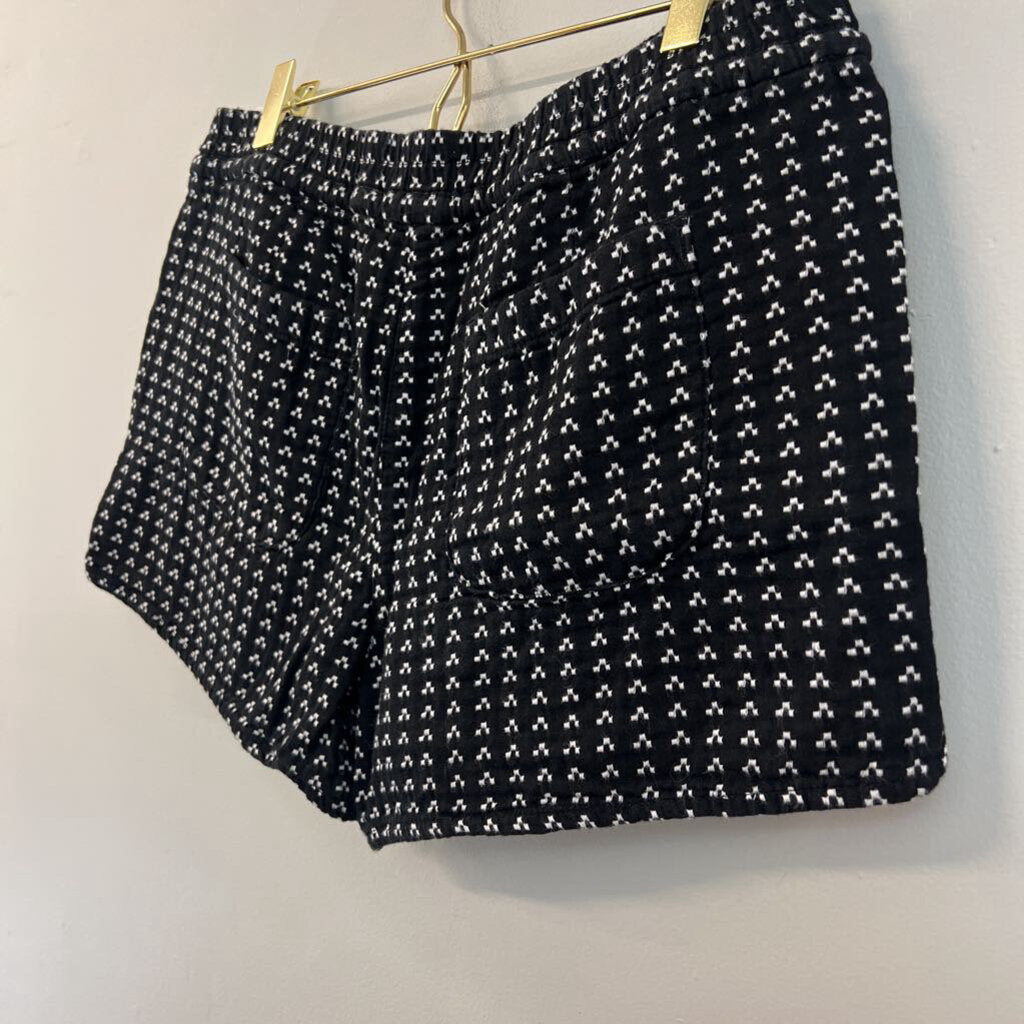 Loft Black/ White Print Shorts Small