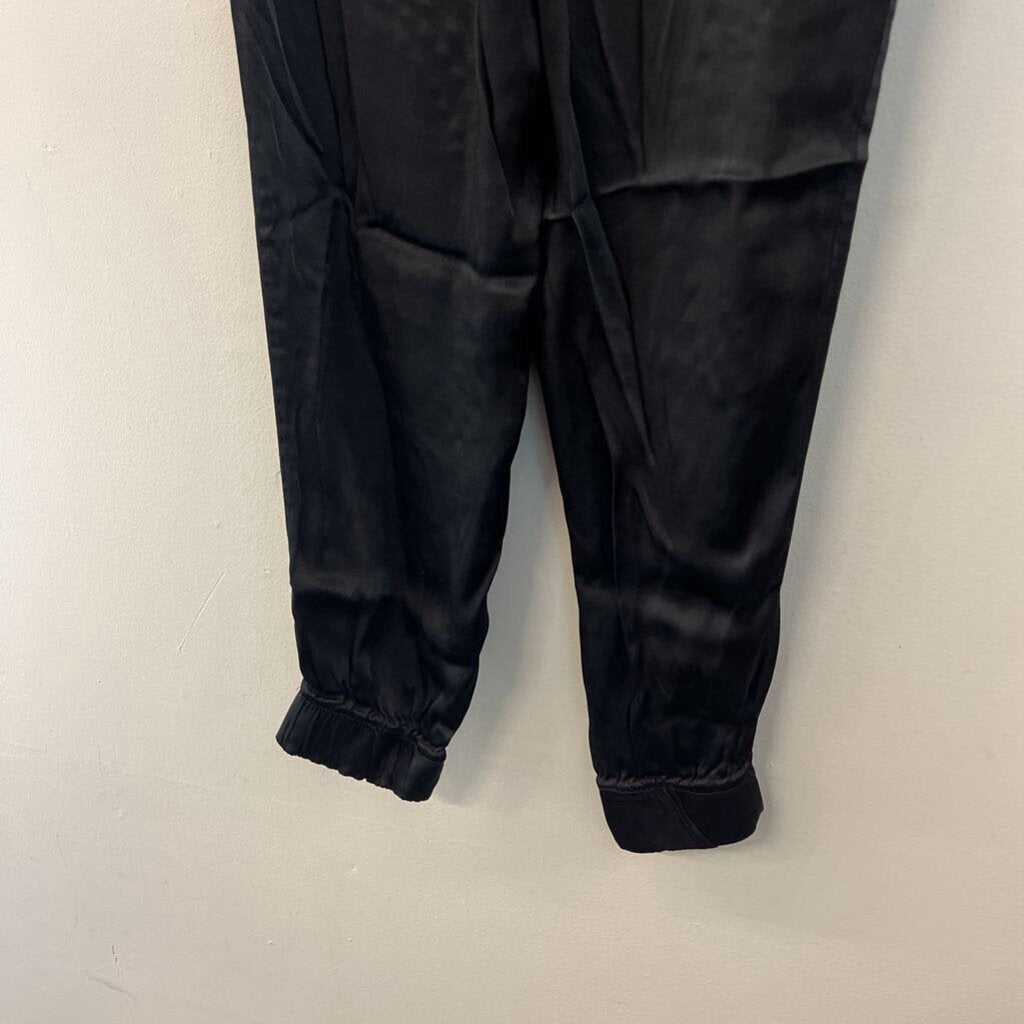Zara Black Silky Jogger Pants Small