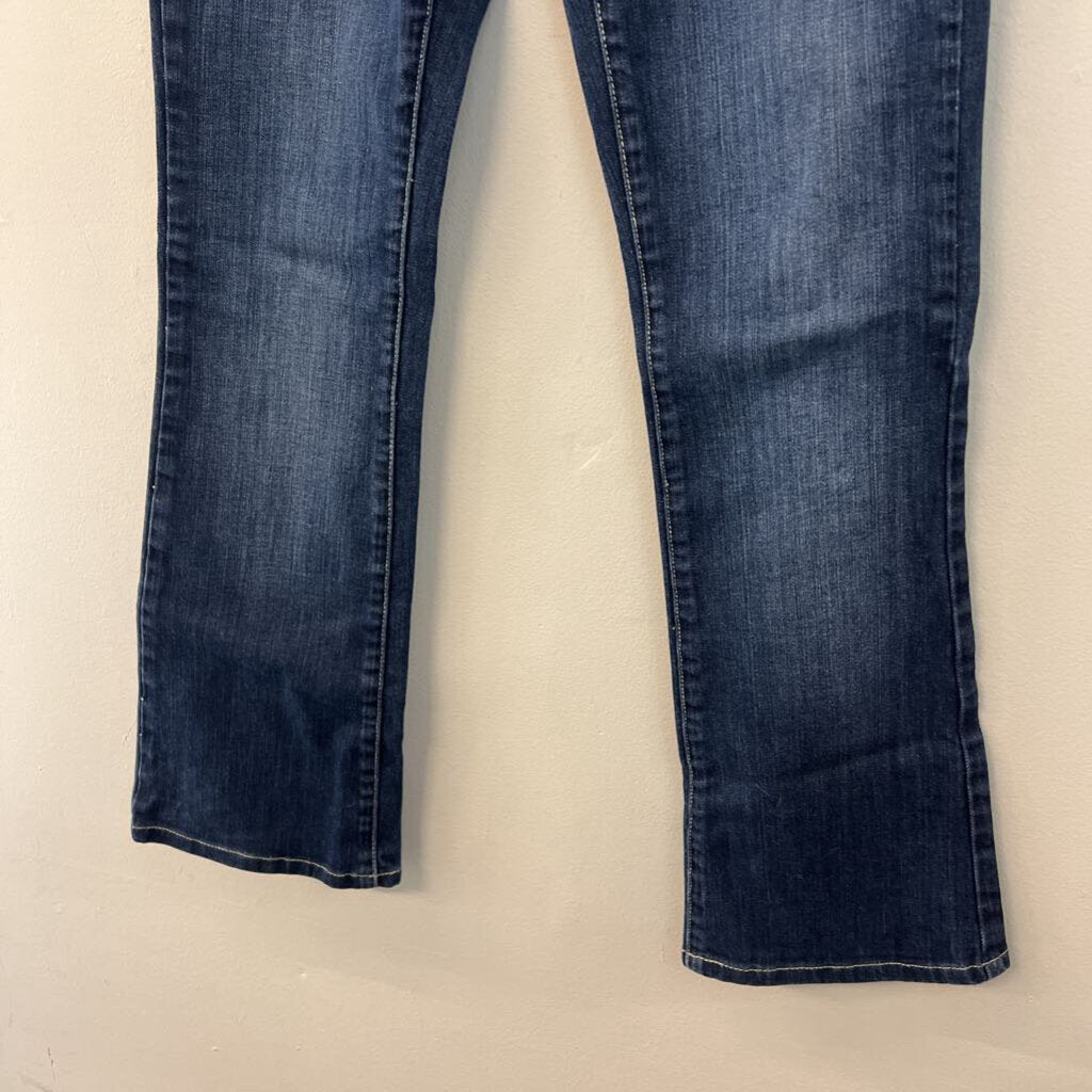 Cache Dark Wash Stud Embellished Boot Cut Jeans 2