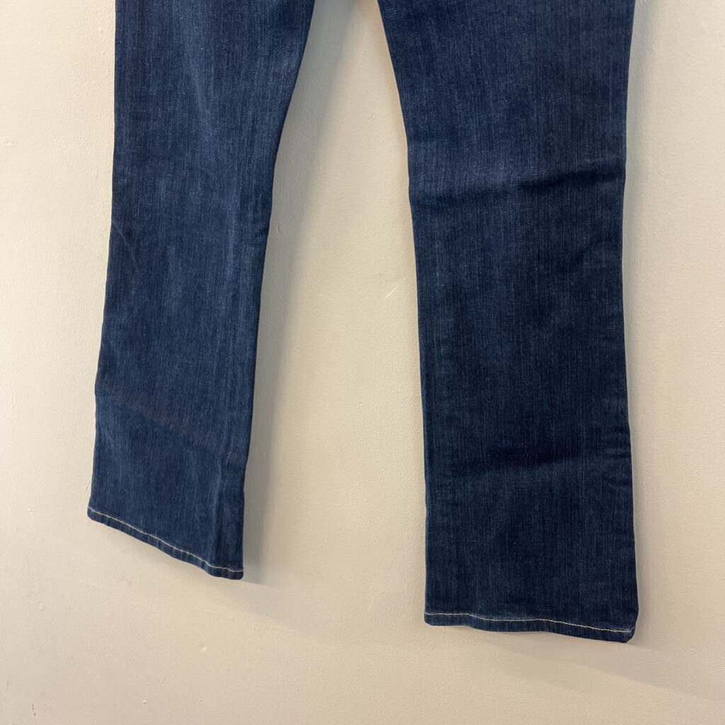 Cache Dark Wash Stud Embellished Boot Cut Jeans 2