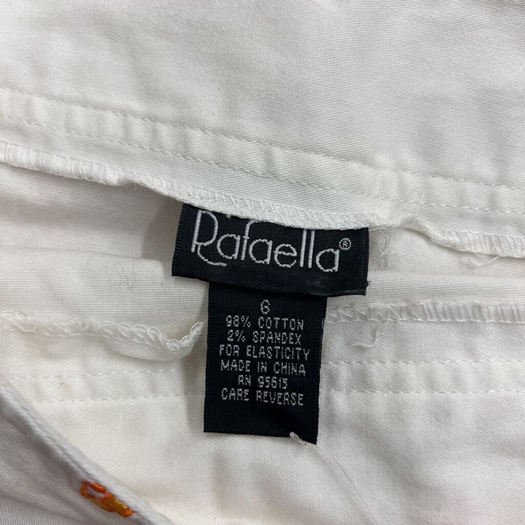 Rafaella White/ Multi Embroidered Sunglasses Skirt 6