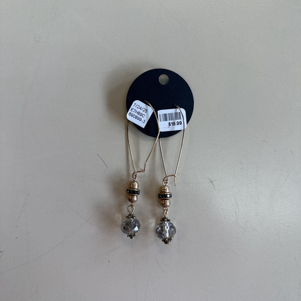 Anne Vaughan Gold Beaded Drop Earrings