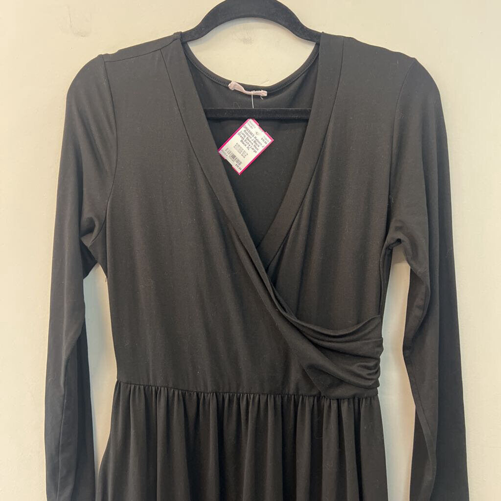Reborn J Black Long Sleeve Maxi Dress Extra Large