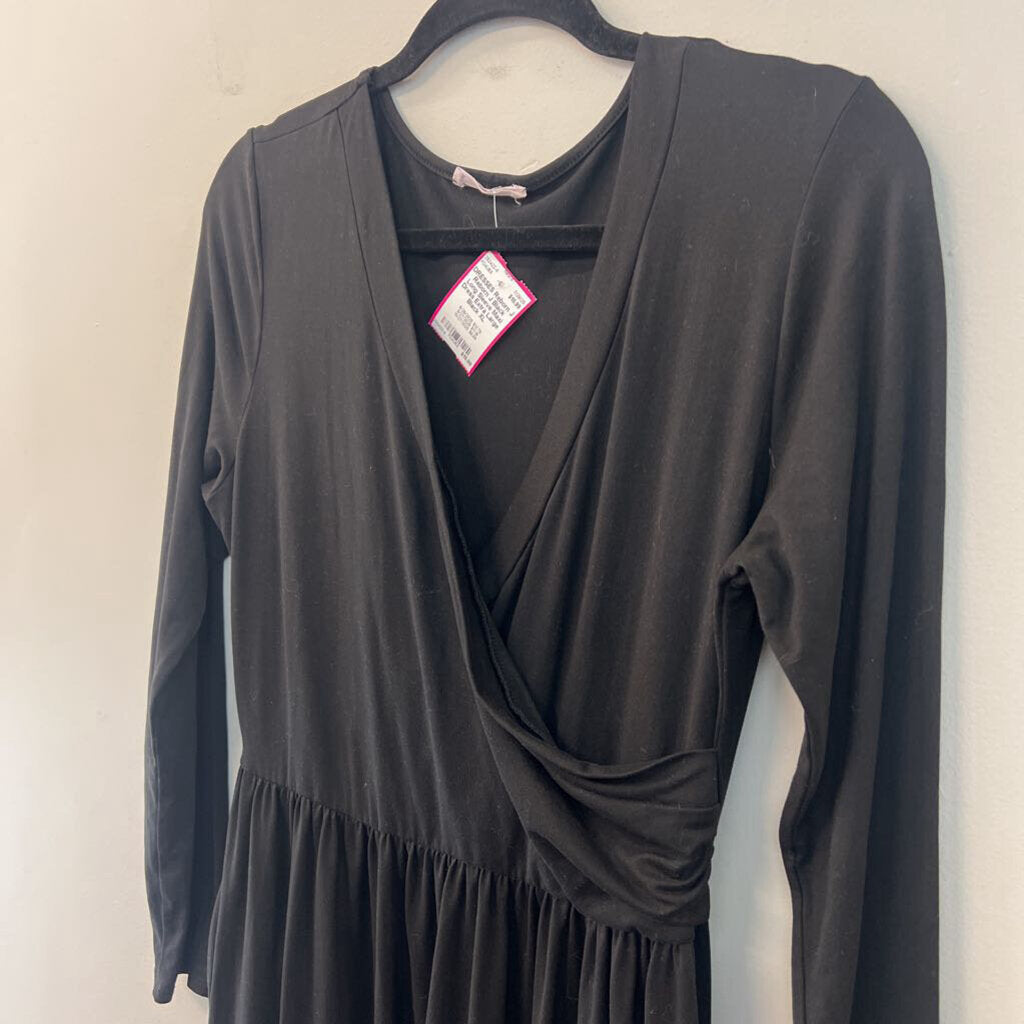 Reborn J Black Long Sleeve Maxi Dress Extra Large