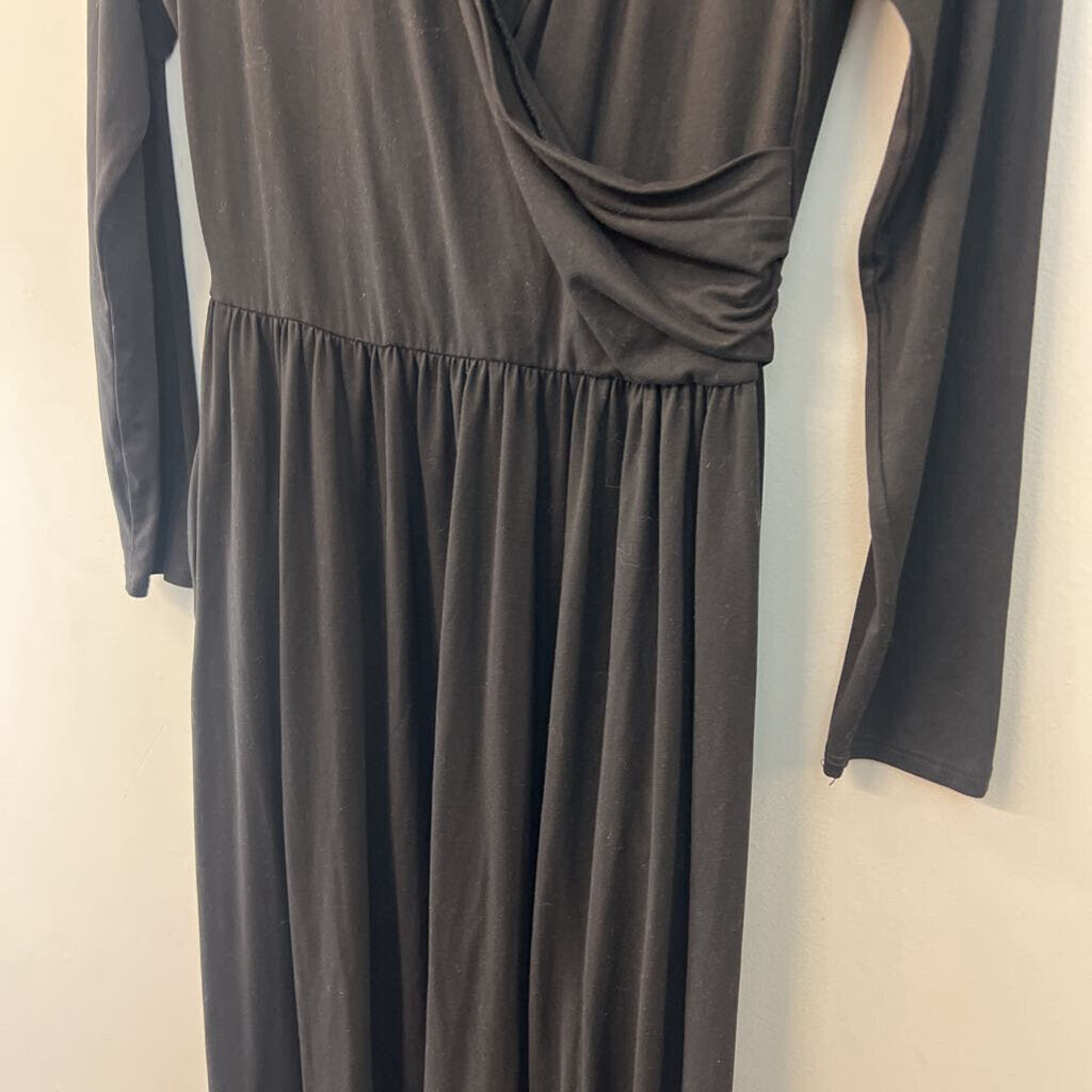 Reborn J Black Long Sleeve Maxi Dress Extra Large
