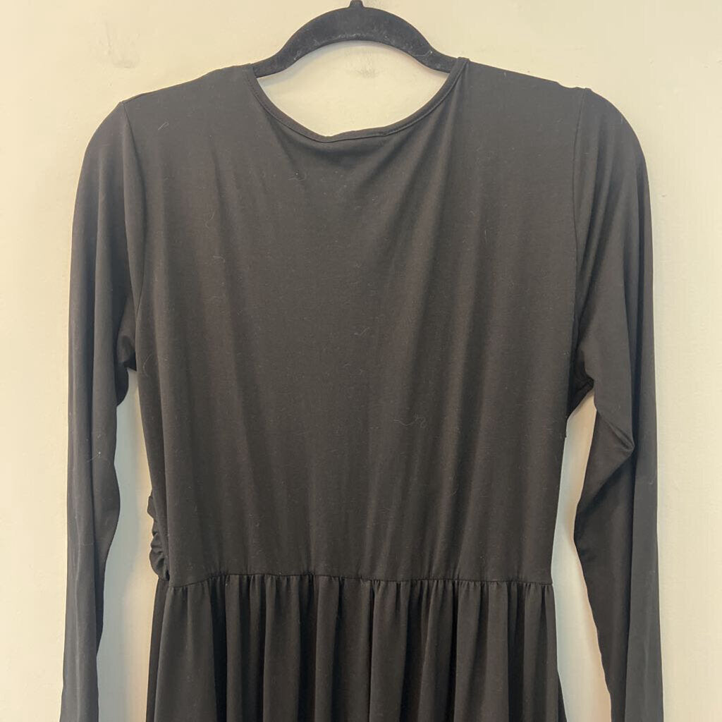 Reborn J Black Long Sleeve Maxi Dress Extra Large