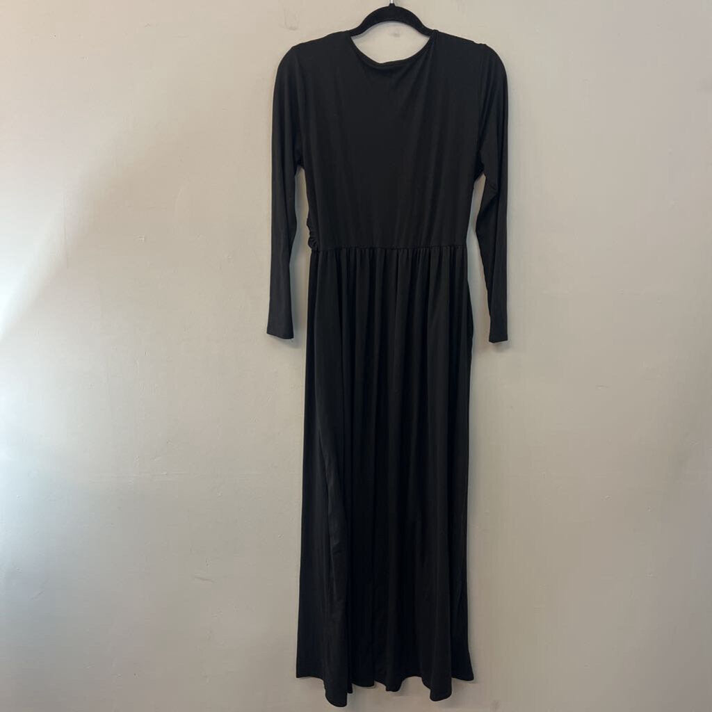 Reborn J Black Long Sleeve Maxi Dress Extra Large