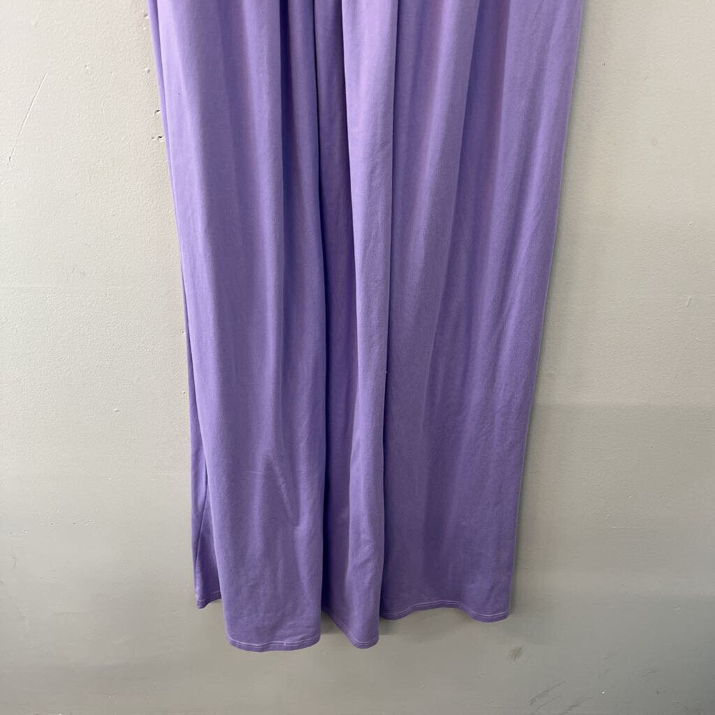 Flamingo Urban Purple Short Sleeve Maxi Dress Large
