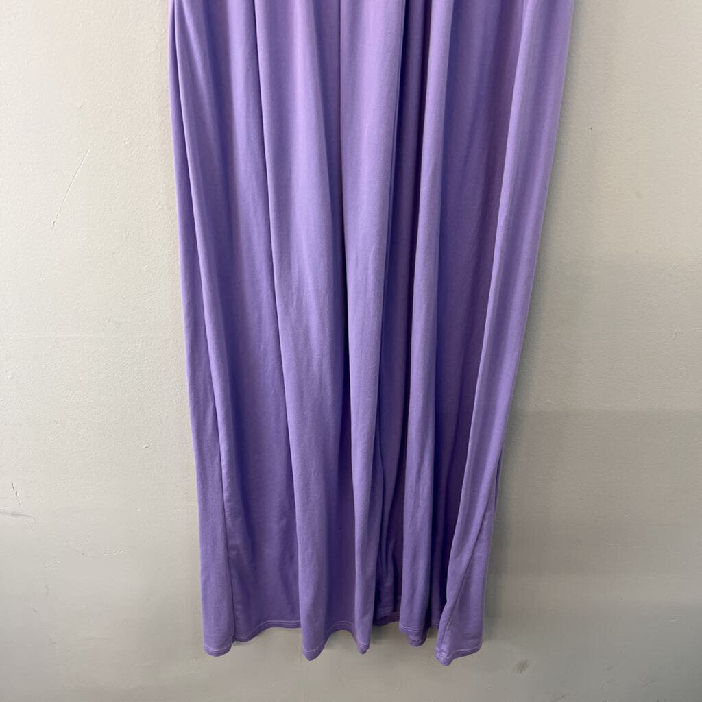 Flamingo Urban Purple Short Sleeve Maxi Dress Large