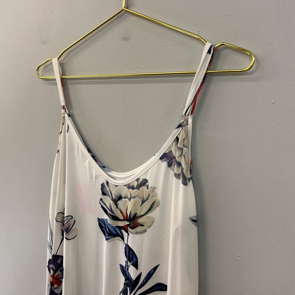 Ours White/ Multi Print Maxi Dress Large