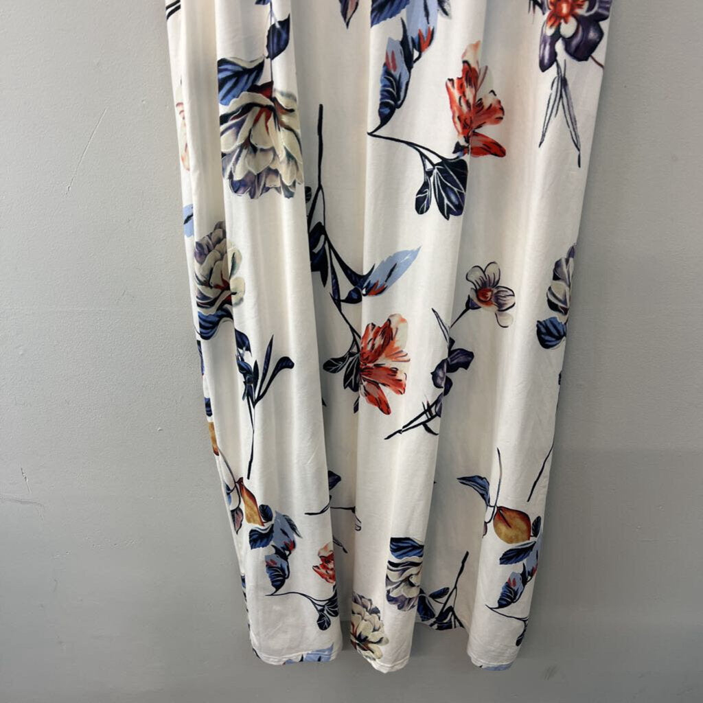Ours White/ Multi Print Maxi Dress Large