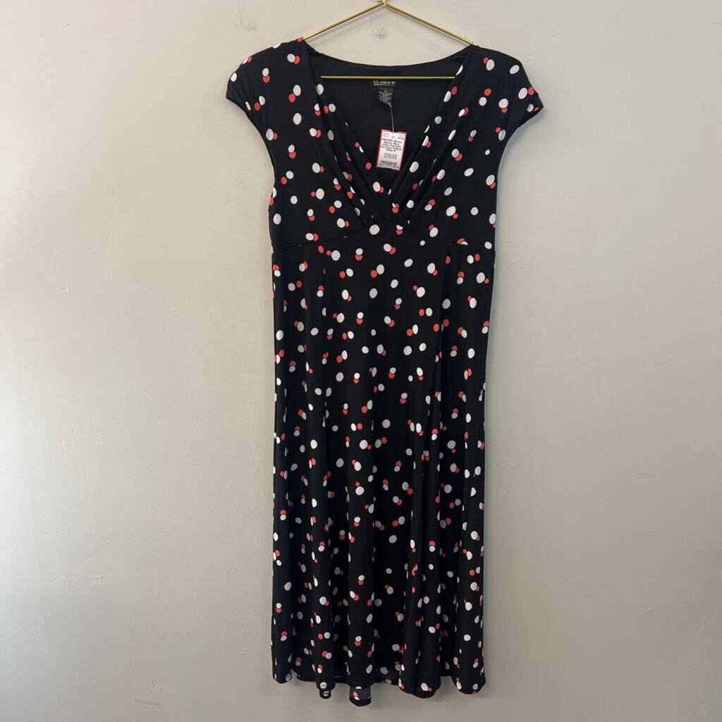 Glamour Black/ White/ Red Polka Dot Dress 10