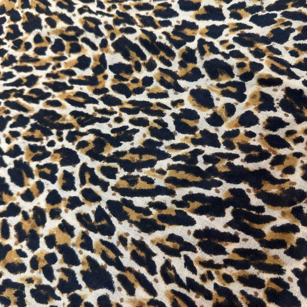 Brown/ Black Leopard Print Scarf