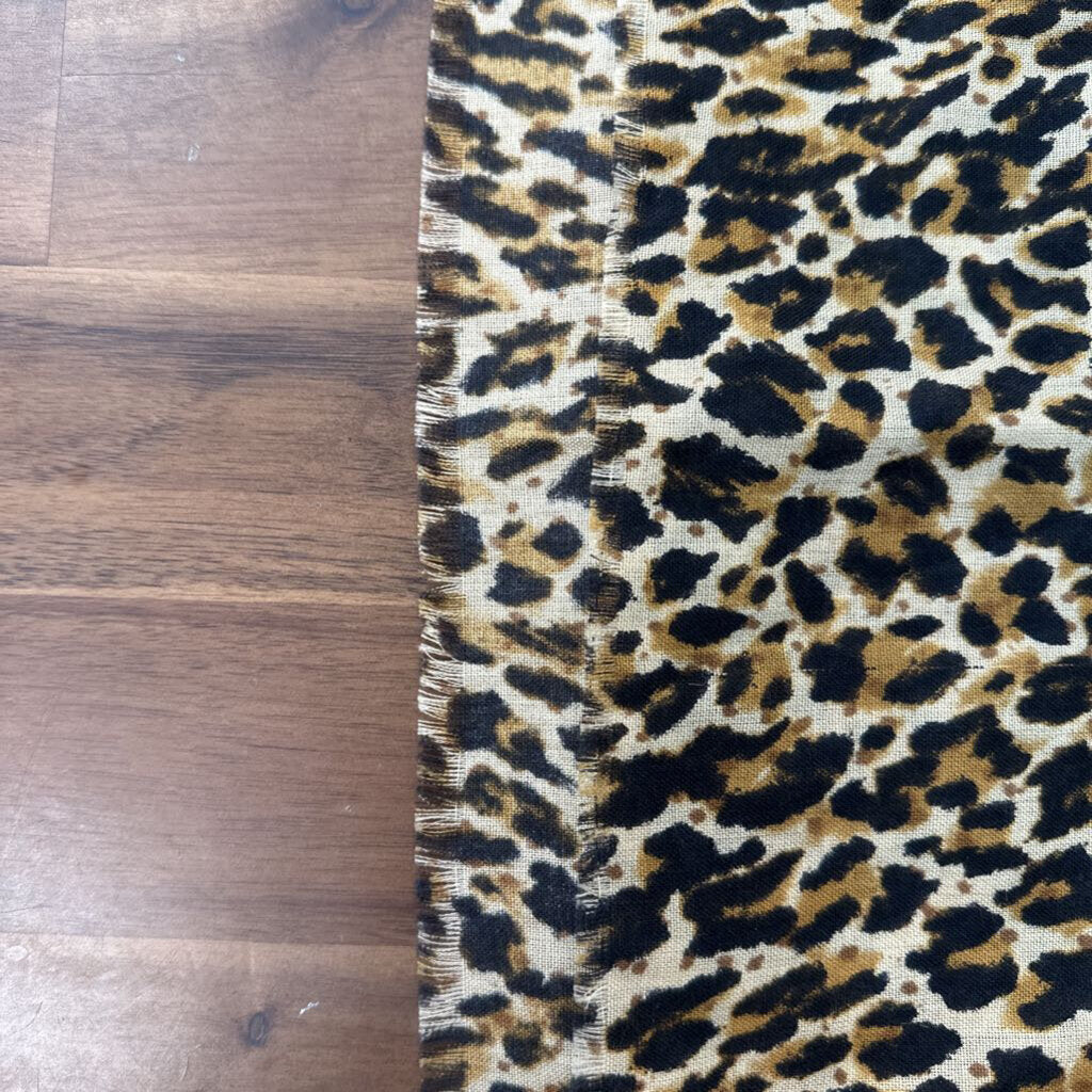 Brown/ Black Leopard Print Scarf