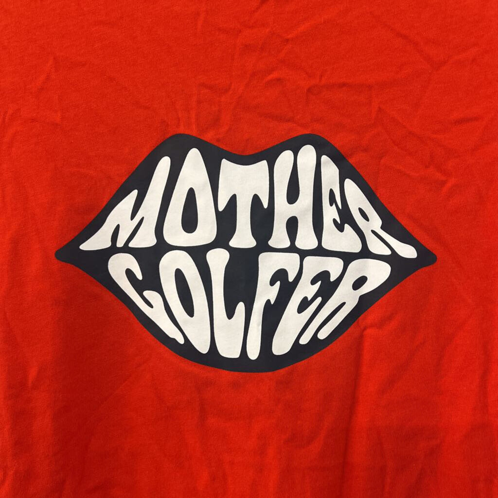 G Fore Orange Mother Golfer Short Sleeve Graphic Tee Small