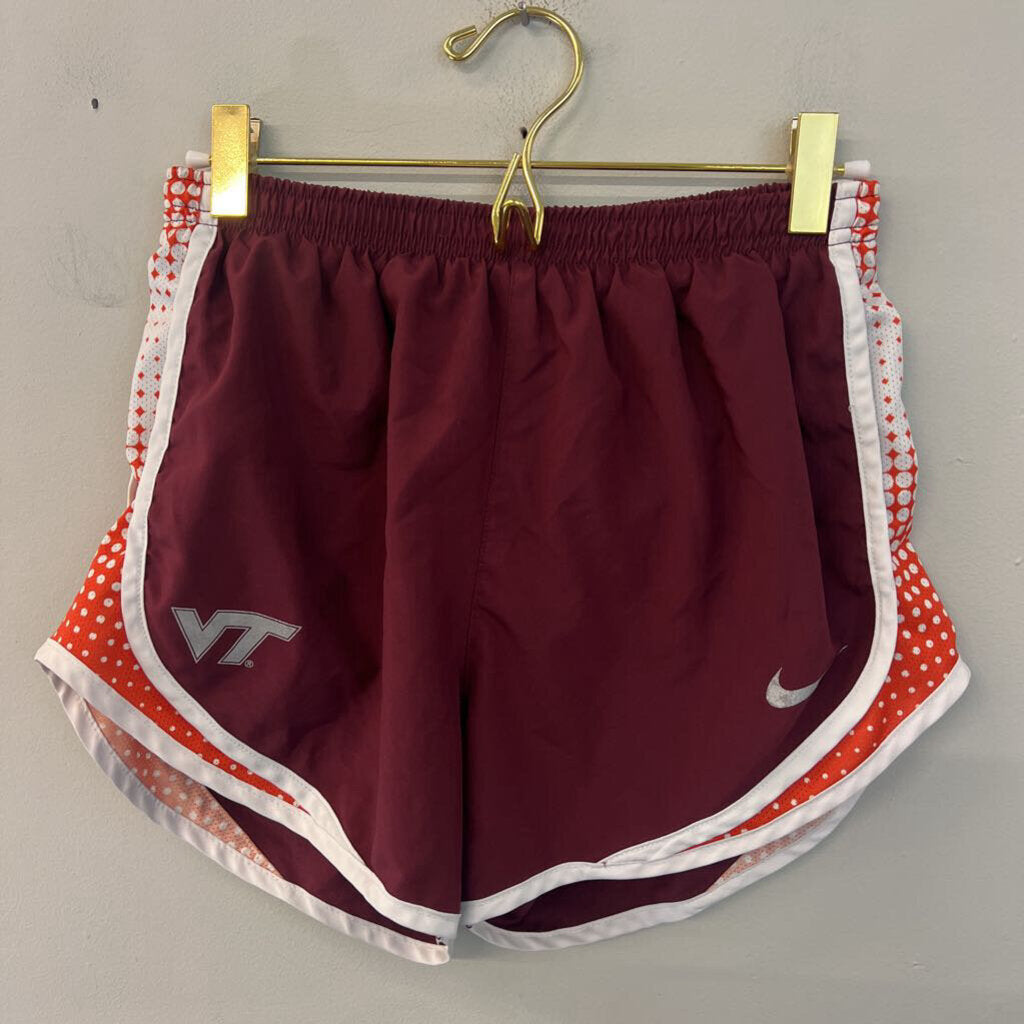 Nike Burgundy/ Orange Virginia Tech Athletic Shorts Small