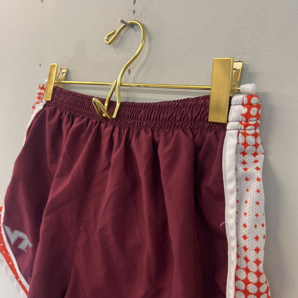 Nike Burgundy/ Orange Virginia Tech Athletic Shorts Small