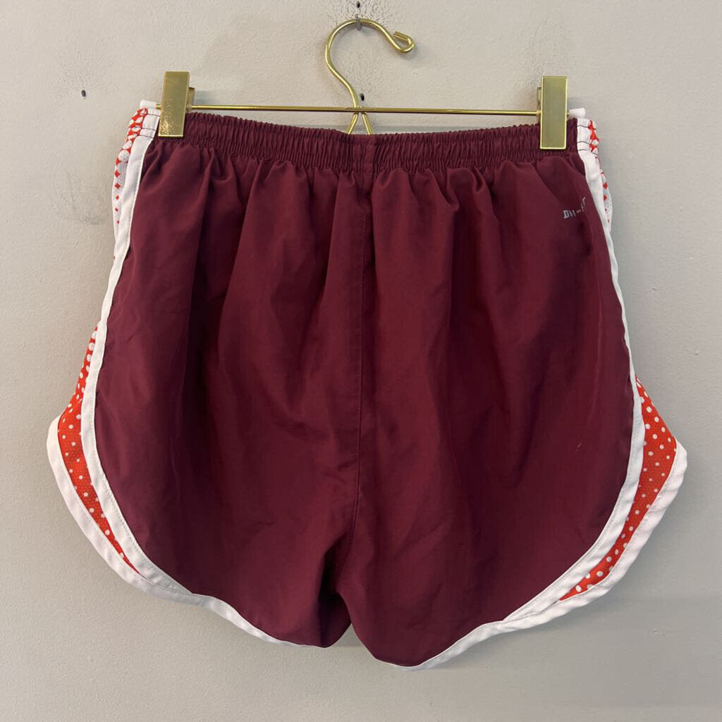 Nike Burgundy/ Orange Virginia Tech Athletic Shorts Small
