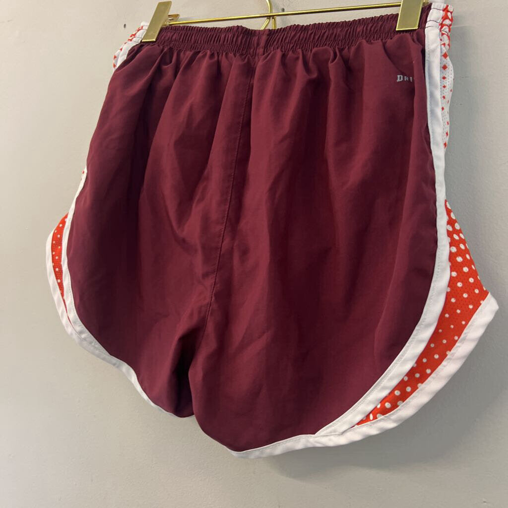 Nike Burgundy/ Orange Virginia Tech Athletic Shorts Small