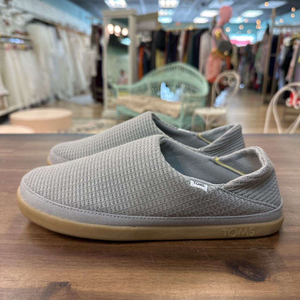 Toms Grey Textured Ezra Slippers 7