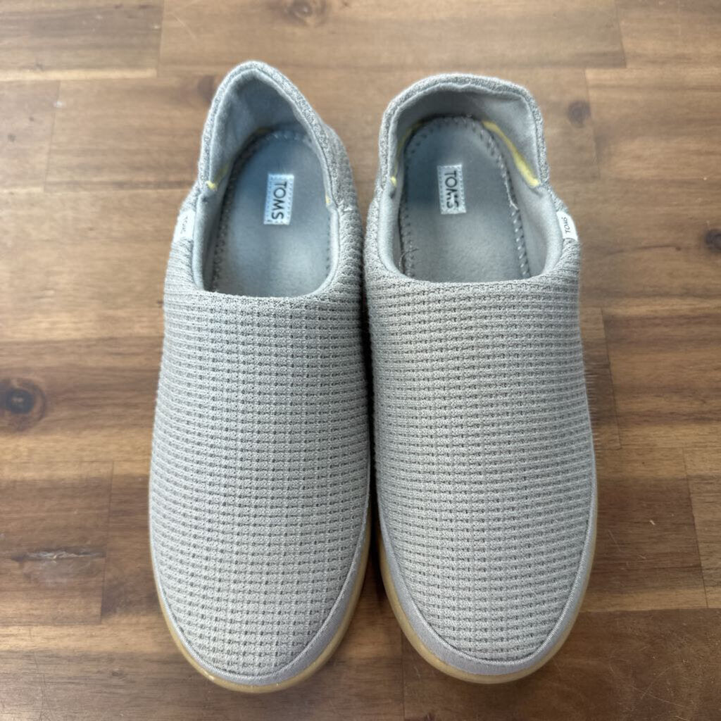 Toms Grey Textured Ezra Slippers 7