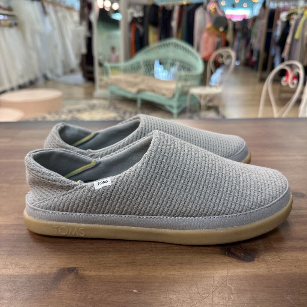 Toms Grey Textured Ezra Slippers 7