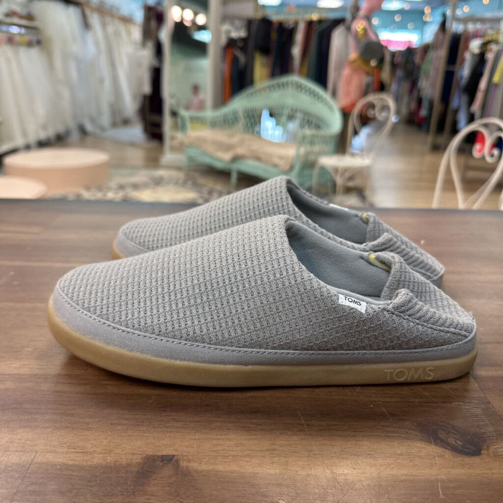 Toms Grey Textured Ezra Slippers 7
