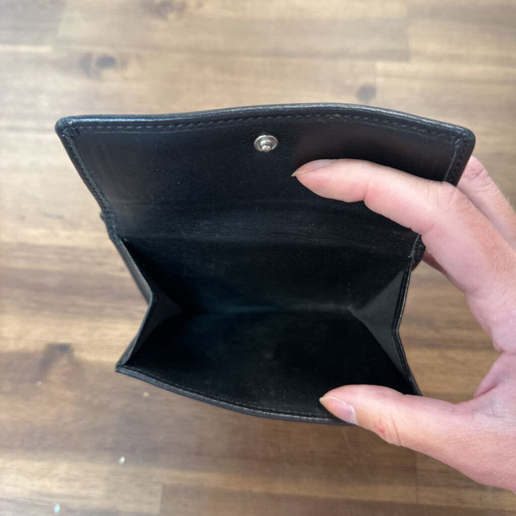 Coach Black Logo Print Wallet