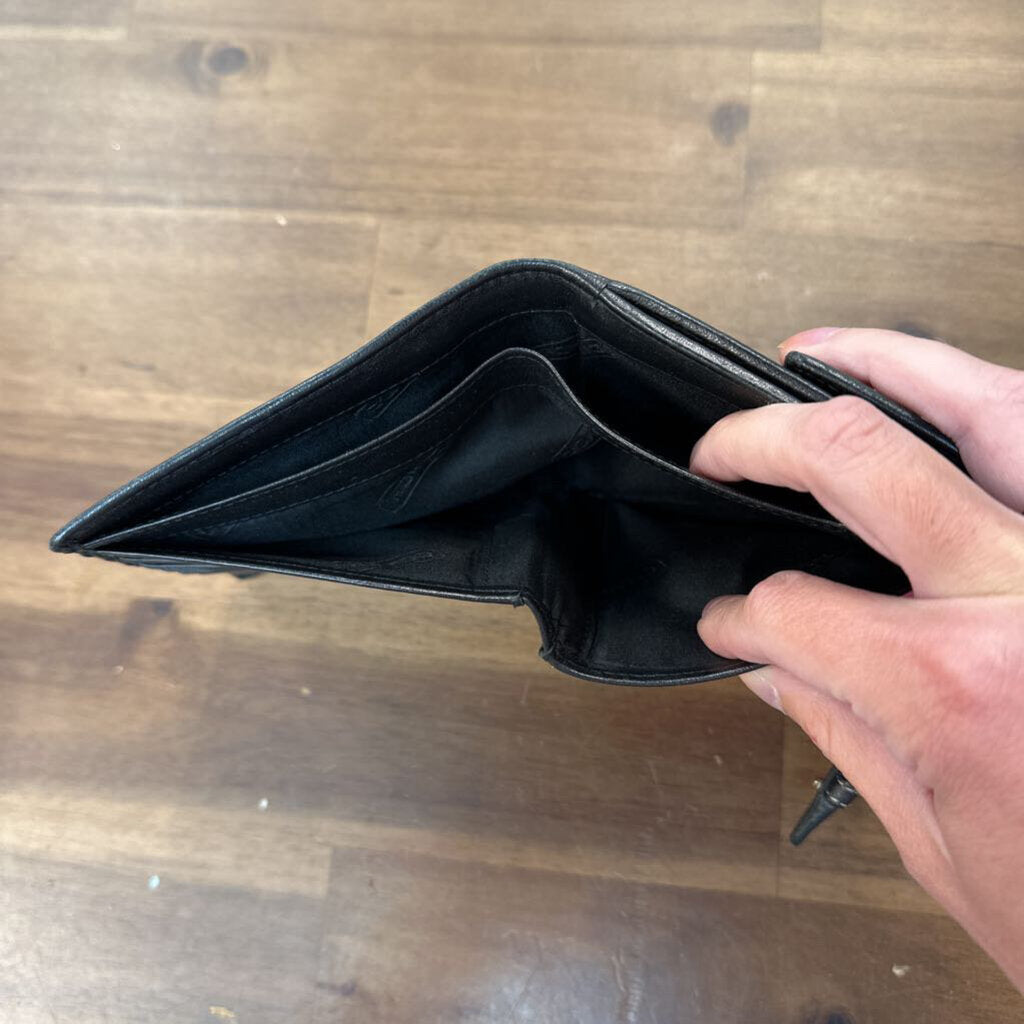 Coach Black Logo Print Wallet