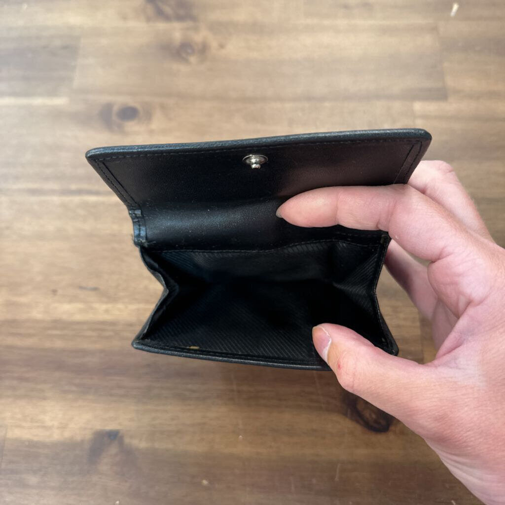 Coach Black Logo Print Wallet