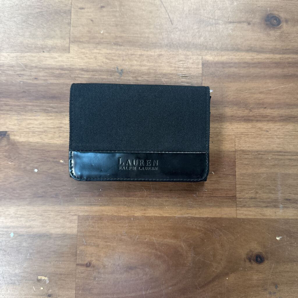 Ralph Lauren Black Fold Over Small Wallet