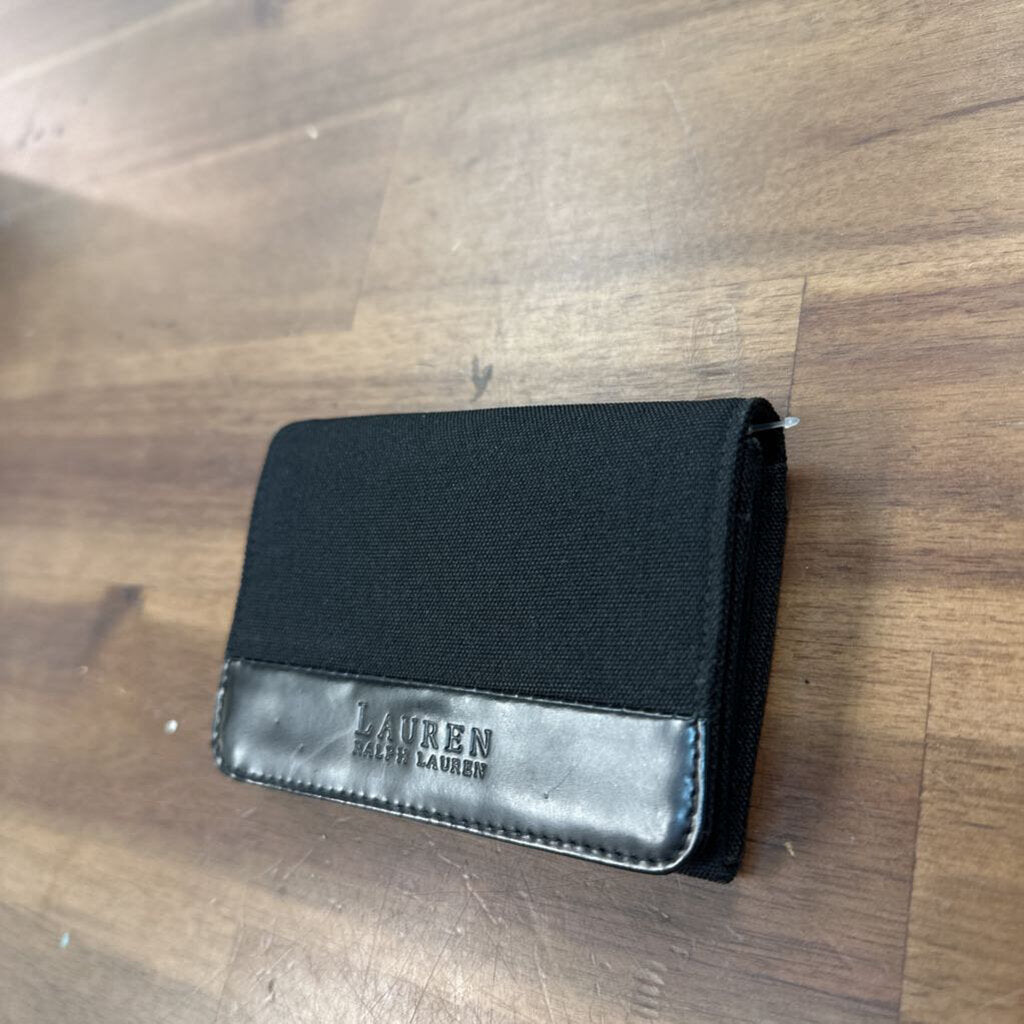 Ralph Lauren Black Fold Over Small Wallet