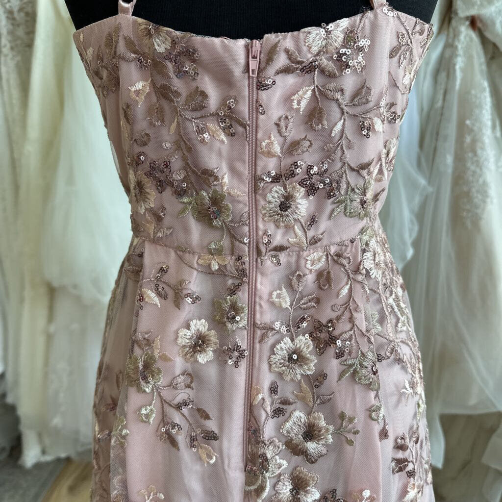 A. Byer Floral Applique Long Formal Dress 5