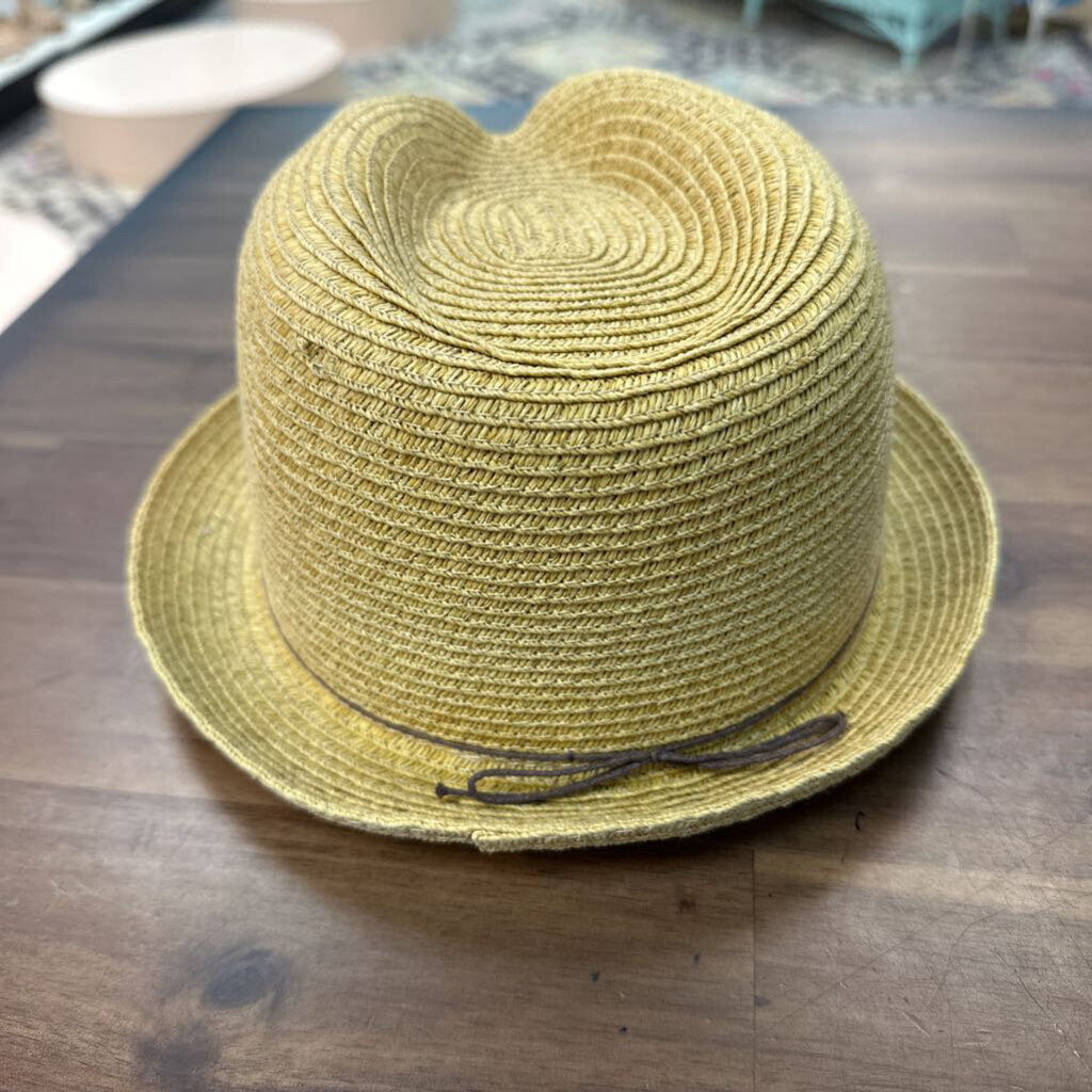 Brown Straw Fedora Hat